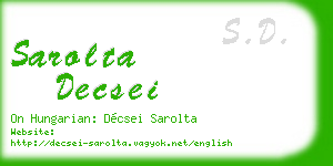 sarolta decsei business card