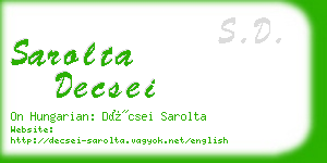sarolta decsei business card